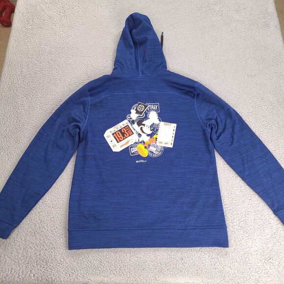 Champion Performance Run Disney Jacket Hoodie Large Mickey Blue Windbreaker Zip - Picture 2 of 16